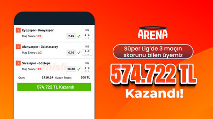 Süper Lig’de 3 maçın da skorunu bildi, Misli’de 574.722 TL kazandı Süper Lig’de 3 maçın da skorunu bildi, Misli’de 574.722 TL kazandı