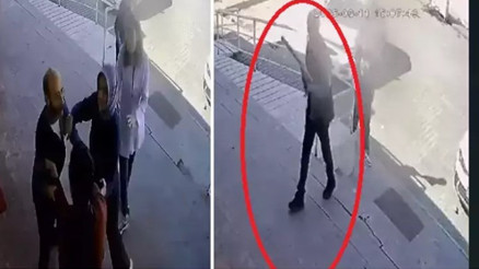 Doktora beyzbol sopalı saldırı girişimi kamerada