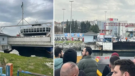 Yalova’da feribot kazası: Yolcular çarpmanın etkisiyle yere düştü
