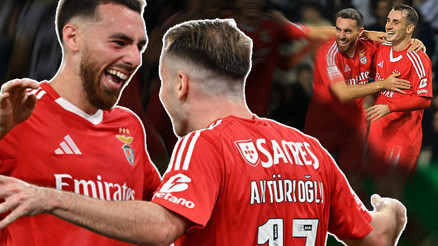 Benfica, Kerem Aktürkoğlu ve Orkun Kökçünün golleriyle kazandı