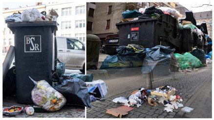 Berlin sokakları çöp doldu