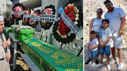 Yangında hayatını kaybeden anne ve 2 çocuğu son yolculuğuna uğurlandı Yangında hayatını kaybeden anne ve 2 çocuğu son yolculuğuna uğurlandı