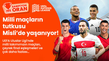 Milli maçların tutkusu Misli’de yaşanıyor UEFA Uluslar Ligi’nde milli takımımızın maçları, çeyrek final eşleşmeleri ve çok daha fazlası… Milli maçların tutkusu Misli’de yaşanıyor UEFA Uluslar Ligi’nde milli takımımızın maçları, çeyrek final eşleşmeleri ve çok daha fazlası…