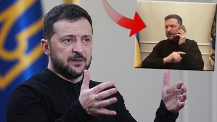 Zelenski gazetecilerle konuşurken Macron aradı Dikkat çeken anlar... Zelenski gazetecilerle konuşurken Macron aradı Dikkat çeken anlar...
