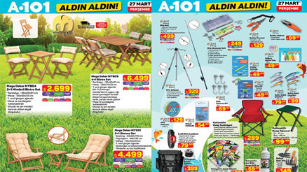 A101 27 MART AKTÜLER ÜRÜNLERİ (YENİ BROŞÜR) || A101 bu hafta aktüel broşürü indirimleri neler, hangi yeni ürünler gelecek Bahçe takımları, elektrikli yatak süpürgesi, elde dikiş makinesi...