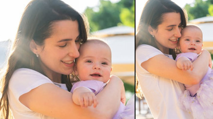 Nihayet anneciğinin kucağında... Sevgili karıcığım... Varlığın hayatıma neşe getiriyor