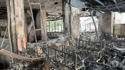 Uludağ’daki yanan otelin içi böyle görüntülendi