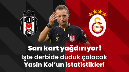 Sarı kart yağdırıyor İşte derbide düdük çalacak Yasin Kol’un istatistikleri