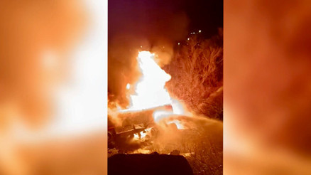 Osmaniye’de şarampole devrilen akaryakıt yüklü tanker alev topuna döndü