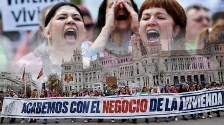 Yüksek kira İspanyolları sokaklara döktü