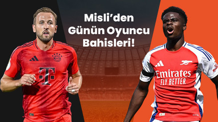 Bayern’de Harry Kane, Arsenal’de Bukayo Saka gollerini sıralamaya devam ediyor İşte Misli’den günün oyuncu bahisleri Bayern’de Harry Kane, Arsenal’de Bukayo Saka gollerini sıralamaya devam ediyor İşte Misli’den günün oyuncu bahisleri