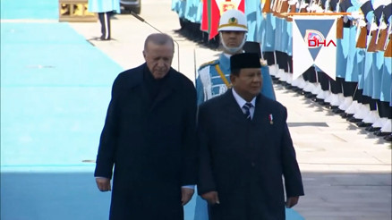 Cumhurbaşkanı Erdoğan, Endonezya Cumhurbaşkanı Subiantoyu resmi törenle karşıladı