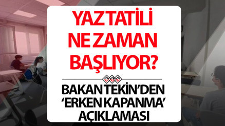 Bu yıl okullar ne zaman kapanıyor 2025, yaz tatili erken mi başlayacak, ayın kaçında kapanacak MEB Çalışma ve Tatil Takvimi Okulların kapanmasına kaç hafta, kaç gün kaldı, 2. dönem karneler ne zaman verilecek, Haziranın kaçında Okullar 2 hafta erken kapanacak iddialarına MEBden kritik cevap geldi.. İşte, 2024 - 2025 karne günü tarihi Bu yıl okullar ne zaman kapanıyor 2025, yaz tatili erken mi başlayacak, ayın kaçında kapanacak MEB Çalışma ve Tatil Takvimi Okulların kapanmasına kaç hafta, kaç gün kaldı, 2. dönem karneler ne zaman verilecek, Haziranın kaçında Okullar 2 hafta erken kapanacak iddialarına MEBden kritik cevap geldi.. İşte, 2024 - 2025 karne günü tarihi