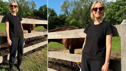 Ünlü oyuncuyu böyle gören kimse tanıyamıyor... Çamurlu çizmeleriyle sıradan bir köylü kadını... Bu hayat hastalıklarına derman oldu
