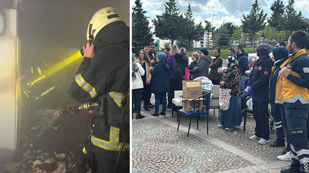 Samsun’da huzurevinde yangın paniği 85 kişi tahliye edildi
