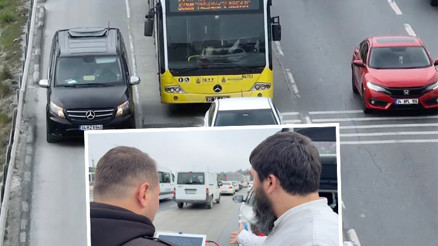 Emniyet şeridinden giden sürücüden şaşkına çeviren savunma Emniyet şeridinden giden sürücüden şaşkına çeviren savunma