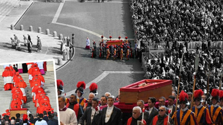 Papanın naaşı İsviçre muhafızları eşliğinde Aziz Petrus Bazilikasına nakledildi