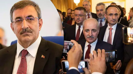 Cumhurbaşkanı Yardımcısı Yılmaz ve TBMM Başkanı Kurtulmuş, TBMMdeki 23 Nisan resepsiyonunda konuştu