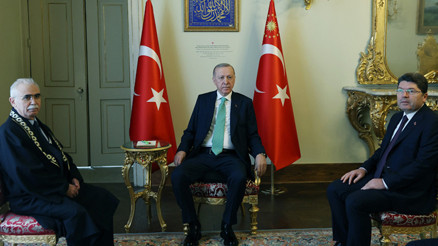 Cumhurbaşkanı Erdoğan, Anayasa Mahkemesi Başkanı Özkayayı kabul etti