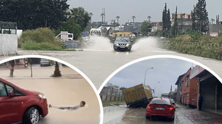 Meteorolojiden kuvvetli yağış uyarısı 21 ilde sağanak alarmı verildi... Adanada şiddetli yağış sonrası yol çöktü