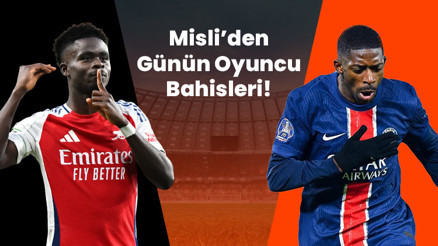 Saka Arsenali taşıyor, Dembele deplasmanları ayrı seviyor İşte Misli’den günün oyuncu bahisleri Saka Arsenali taşıyor, Dembele deplasmanları ayrı seviyor İşte Misli’den günün oyuncu bahisleri