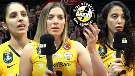 Şampiyon Vakıfbankın yıldızları Cansu Özbay, Derya Cebecioğlu ve Deniz Uyanık Spor Arena’ya konuştu: Fenerbahçeyi 3-0 yenmeyi beklemiyorduk Giovanni bize asla acımıyor