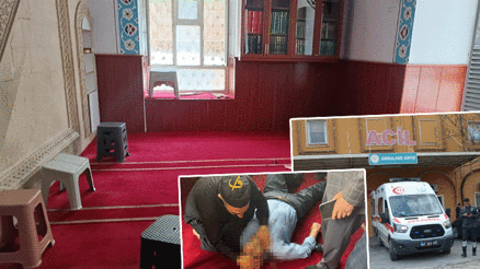 Mardinde camide namaz kılarken bıçaklanarak yaralandı
