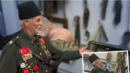 Kurtuluş Savaşı’nda mücadele eden dedesinin malzemeleriyle evin odasını müzeye çevirdi