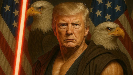 Beyaz Saraydan dikkat çeken paylaşım: Trump Star Wars filmindeki savaşçı karakterlere benzetildi
