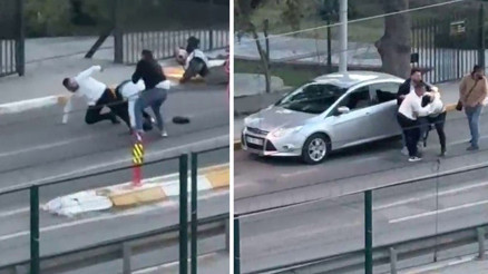 Pendik meydan muharebesi | Kasklı, bıçaklı saldırı kamerada