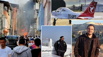 Bursadaki korkunç uçak kazasında metal perde detayı