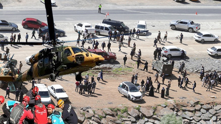 Kayıp adam dağda yaralı bulundu, askeri helikopterle hastaneye kaldırıldı