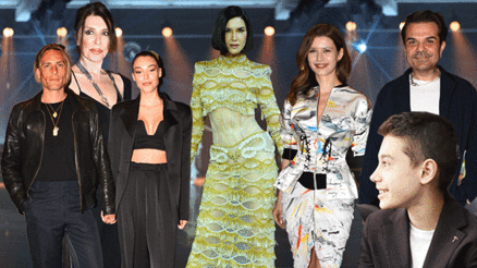 Ünlü isimler defileye akın etti... Kemal annesini hayranlıkla izledi