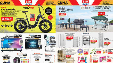 RAFLARA GELDİ YEPYENİ BİM AKTÜEL 16 MAYIS 2025 KATALOĞU- İNDİRİMLİ ÜRÜNLER 🛒📌|| Bimde bu hafta cuma neler var BİM aktüel katalog Bahçe mobilyası, Kendini Temizleyebilen Süpürge, Elektrikli Bisiklet satışa çıktı