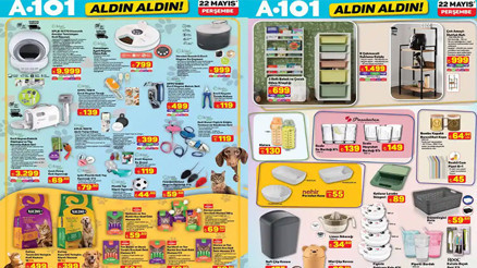RAFLARDA A101 AFİŞİ İNDİRİMLİ AKTÜEL ÜRÜNLERİ 22 MAYIS 2025 PERŞEMBE || A101 son broşürü bu hafta neler sunuyor, indirimli hangi ürünler var A101e sinek önleyici, evcil hayvan eşyaları ve güneş kremi çeşitleri satışta