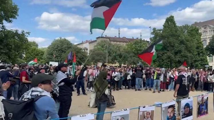 Almanya’da Filistin’e destek gösterisi düzenlendi