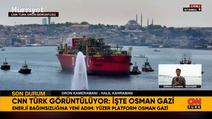 Türkiyenin ilk Yüzer Üretim Tesisi Osman Gazi Gemisi, İstanbul Boğazından geçti Türkiyenin ilk Yüzer Üretim Tesisi Osman Gazi Gemisi, İstanbul Boğazından geçti