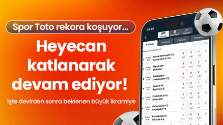 Spor Toto rekora koşuyor… Heyecan katlanarak devam ediyor İşte devirden sonra beklenen büyük ikramiye Spor Toto rekora koşuyor… Heyecan katlanarak devam ediyor İşte devirden sonra beklenen büyük ikramiye