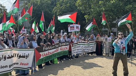 ‘Küçük İstanbul’da Filistin’e destek gösterisi