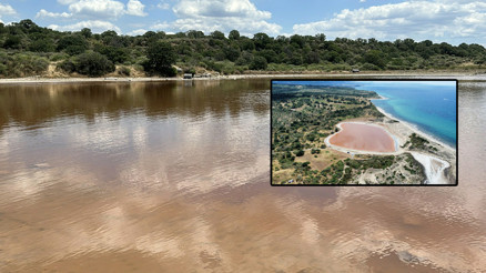 Dünyadaki 8 gölden biri Kalpli gölün rengi pembeye büründü