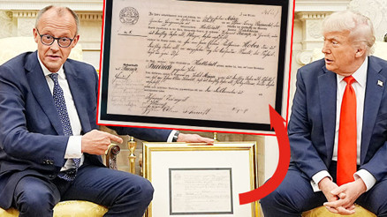 Beyaz Saray’da Trump’a sürpriz... Dedesinin doğum belgesini verdi