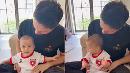 Ünlü çiftin ilk torunu nasıl da büyüdü... Hani neredeymiş babasının biricik gülü... Doğum gününe sadece haftalar kaldı