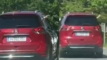 Aracından yola defalarca çöp atarken görüntülendi O görüntüler tepkiye neden oldu...