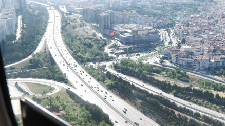 İstanbulda bayram tatili dönüşünde helikopterli denetim