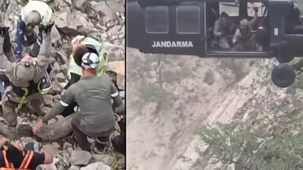 Gabar Dağı’nda düşüp yaralandı, askeri helikopterle alındı