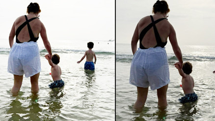 Amacı okyanuslara dikkat çekmekti... Kocanın iç çamaşırıyla mı denize giriyorsun