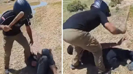 Cinsel içerikli görüntüye sopalı dayak Tanınmamak için kask taktı