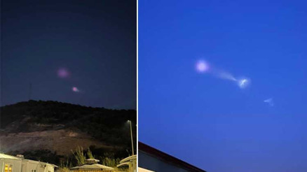 İranın İsraile fırlattığı füzeler yeniden Hatay semalarında görüldü