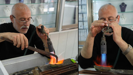 Çeyrek asırdır yapıyor Bayburtun tek ustası: Geleneksel yöntemlerle eritip şekil veriyor