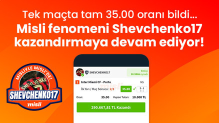 SHEVCHENKO17 İY / MS tahminleriyle kazandırmaya devam ediyor Tek maçta 35.00 oranı bildi… SHEVCHENKO17 İY / MS tahminleriyle kazandırmaya devam ediyor Tek maçta 35.00 oranı bildi…
